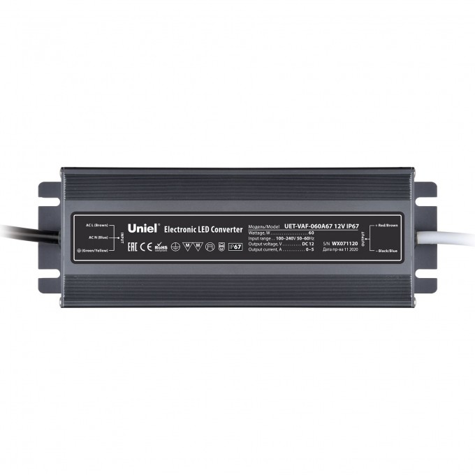 Блок питания ультратонкий UNIEL UET-VAF-100A67 12V IP67 UL-00007576 Блок питания ультратонкий UNIEL UET-VAF-100A67 12V IP67 UL-00007576