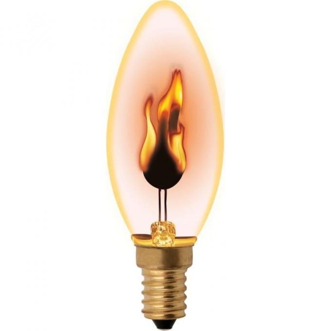 Декоративная лампа UNIEL с типом свечения "эффект пламени" IL-N-C35-3/RED-FLAME/E14/CL UL-00002981 Декоративная лампа UNIEL с типом свечения "эффект пламени" IL-N-C35-3/RED-FLAME/E14/CL UL-00002981