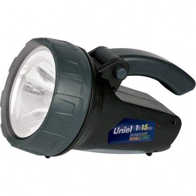 Фонарь UNIEL СТАНДАРТ «DISTANCE LIGHT - DOUBLE FORCE» S-SL017-BA Black Пластиковый корпус 1W LED + 15 LED, 3,7V, 1000mAh Lithium 06649 Фонарь UNIEL СТАНДАРТ «DISTANCE LIGHT - DOUBLE FORCE» S-SL017-BA Black Пластиковый корпус 1W LED + 15 LED, 3,7V, 1000mAh Lithium 06649