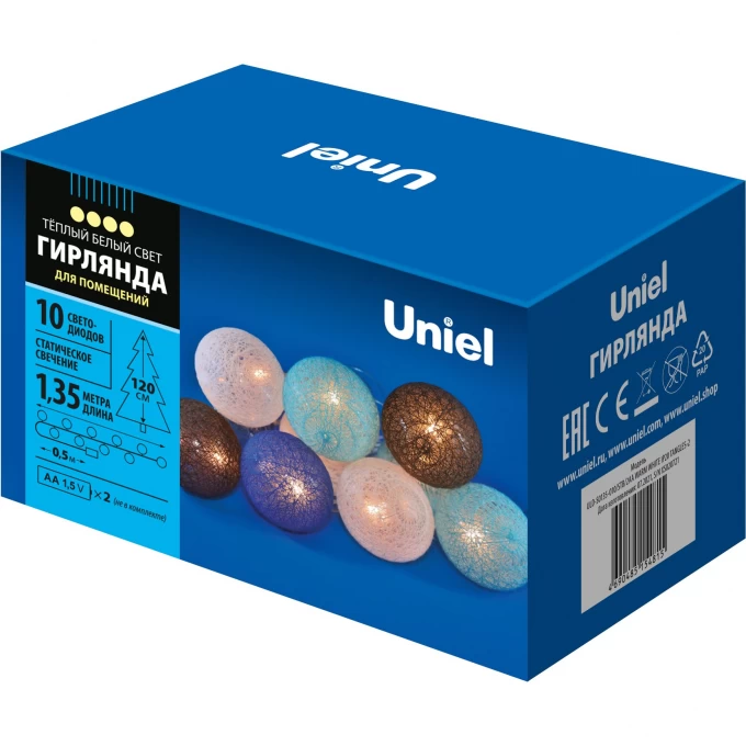 Гирлянда UNIEL ULD-S0135-010/STB/2AA WARM WHITE IP20 TANGLES-2 UL-00008420 Гирлянда UNIEL ULD-S0135-010/STB/2AA WARM WHITE IP20 TANGLES-2 UL-00008420