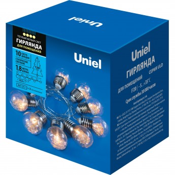Гирлянда UNIEL ULD-S1800-010/STB/3AA WARM WHITE IP20 RETRO BULBS