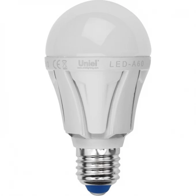 Лампа светодиодная UNIEL PALAZZO LED-A60-9W/WW/E27/FR ALP01WH пластик 07887 Лампа светодиодная UNIEL PALAZZO LED-A60-9W/WW/E27/FR ALP01WH пластик 07887