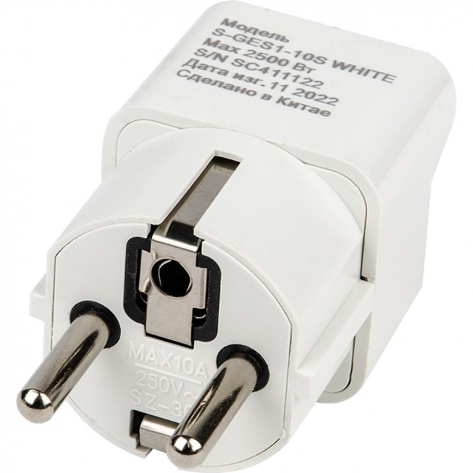 Переходник сетевой UNIEL S-GES1-10S WHITE UL-00010561 Переходник сетевой UNIEL S-GES1-10S WHITE UL-00010561