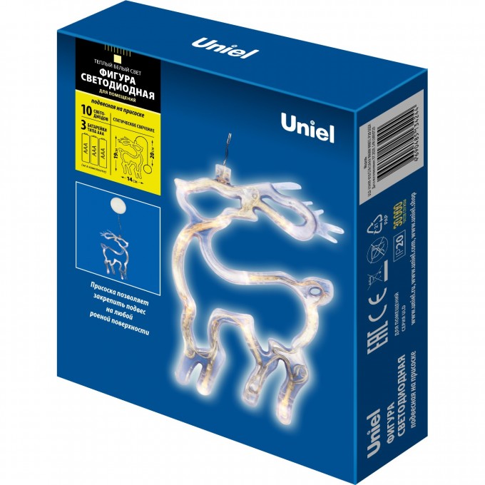 Подвес UNIEL ULD-H1419-010/STA/3AAA WARM WHITE IP20 DEER UL-00007252 Подвес UNIEL ULD-H1419-010/STA/3AAA WARM WHITE IP20 DEER UL-00007252