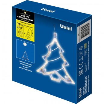 Подвес UNIEL ULD-H1620-010/STA/3AAA WARM WHITE IP20 XMAS TREE