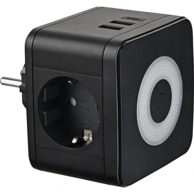 Разветвитель сетевой с выключателем UNIEL S-GES2-16SBUC BLACK с/з 2 гнезда 2USB+1TYPE C 16А 3500Вт черный UL-00011246 Разветвитель сетевой с выключателем UNIEL S-GES2-16SBUC BLACK с/з 2 гнезда 2USB+1TYPE C 16А 3500Вт черный UL-00011246