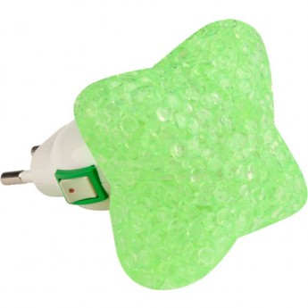 Светильник-ночник UNIEL DTL-309-Звездочка/GREEN/1LED/0,1W