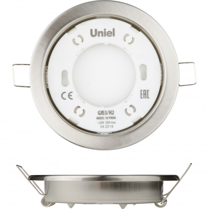 Светильник UNIEL GX53/H2 NICKEL 10 PROM UL-00005054 Светильник UNIEL GX53/H2 NICKEL 10 PROM UL-00005054