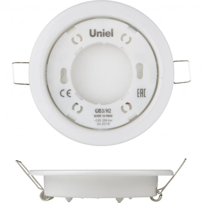 Светильник UNIEL GX53/H2 WHITE 10 PROM UL-00005051 Светильник UNIEL GX53/H2 WHITE 10 PROM UL-00005051