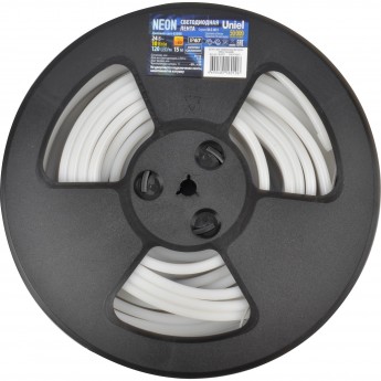 Светодиодная лента UNIEL ULS-N11-2835-120LED/m-8mm-IP67-DC24V-10W/m-15M-6500K катушка в герметичной упаковке