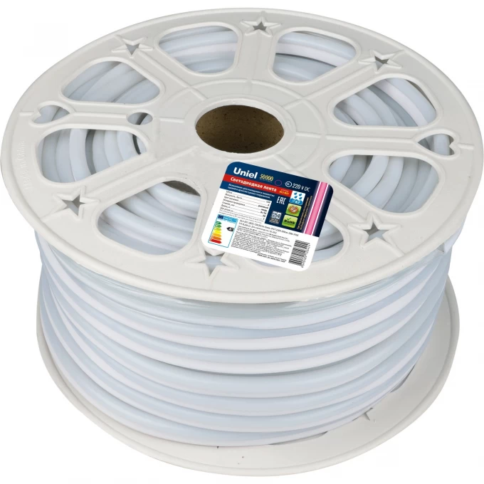 Светодиодная лента UNIEL ULS-N21-2835-120LED/m-8mm-IP67-220V-8W/m-50M-RED бобина UL-00003770 Светодиодная лента UNIEL ULS-N21-2835-120LED/m-8mm-IP67-220V-8W/m-50M-RED бобина UL-00003770