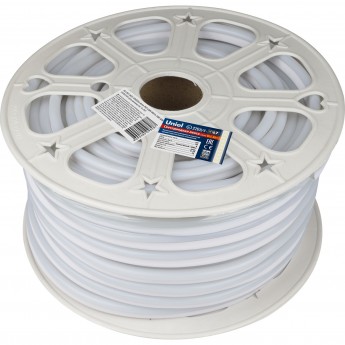 Светодиодная лента UNIEL ULS-N21-2835-120LED/m-8mm-IP67-220V-8W/m-50M-WW бобина