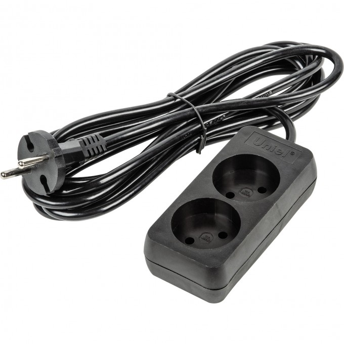 Удлинитель серии UNIEL S-CU2-3 BLACK , шнур 2м., 2 гнезда, 10A, б/з UL-00009976 Удлинитель серии UNIEL S-CU2-3 BLACK , шнур 2м., 2 гнезда, 10A, б/з UL-00009976