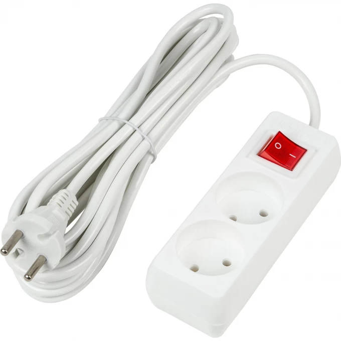 Удлинитель UNIEL S-CU2-5B WHITE серии Ultra, шнур 5м., 2 гнезда, 10A, б/з UL-00009993 Удлинитель UNIEL S-CU2-5B WHITE серии Ultra, шнур 5м., 2 гнезда, 10A, б/з UL-00009993