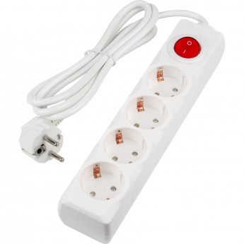 Удлинитель UNIEL S-GCU4-1,5B WHITE серии Ultra, шнур 1,5м., 4 гнезда, 16A, с/з
