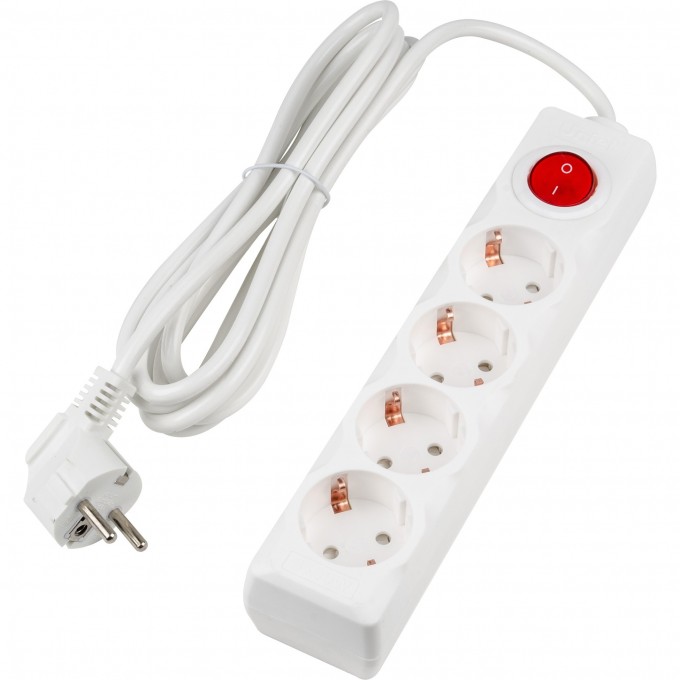 Удлинитель UNIEL S-GCU4-3B WHITE серии Ultra, шнур 3м., 4 гнезда, 16A, с/з UL-00010022 Удлинитель UNIEL S-GCU4-3B WHITE серии Ultra, шнур 3м., 4 гнезда, 16A, с/з UL-00010022