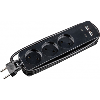 Удлинитель UNIEL TRAVEL S-CT3-1,8UC BLACK