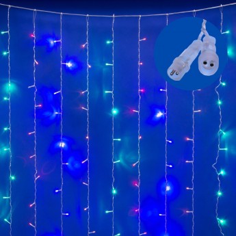 Занавес светодиодный с эффектом мерцания UNIEL ULD-C3020-264/TTK MULTI IP44 3х2м